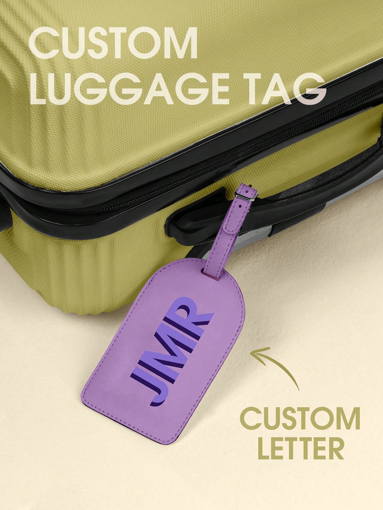 Travel Accessories Logo - パーソナライズされたイニシャルラゲッジタグ カスタムレターPUレザー旅行バッグタグ UVプリントスーツケースIDラベル 旅行ギフト 女性男性向け
