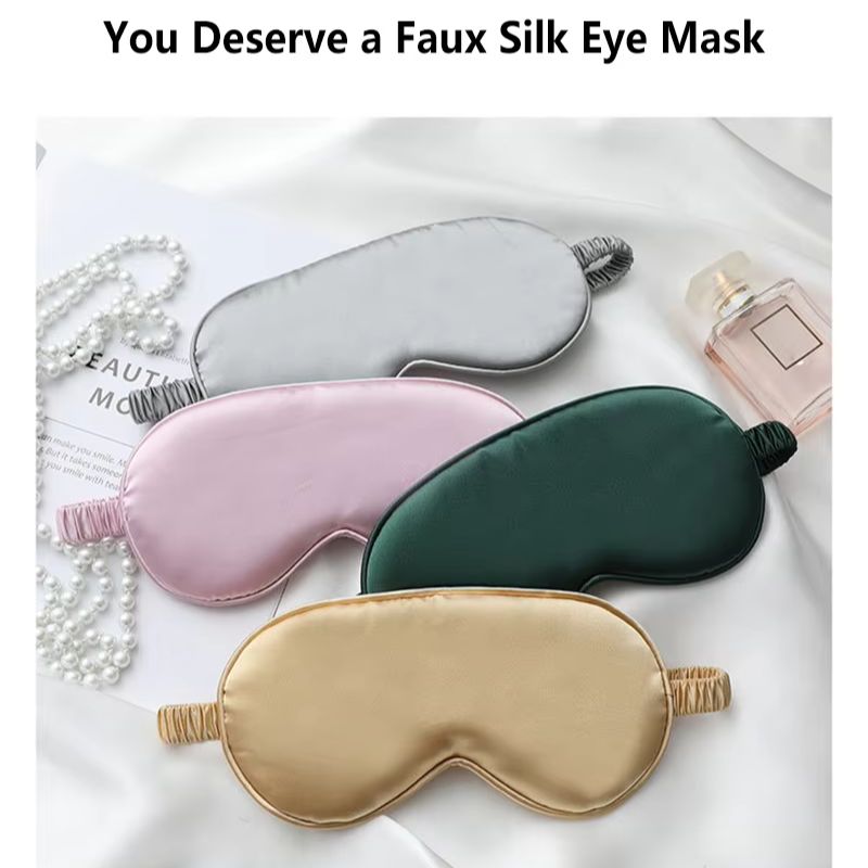 Travel Accessories Eye Mask - 両面シルク製睡眠用アイシェード、遮光性、通気性、旅行用スリープアイマスク、保護用安全ゴーグルアイウェア