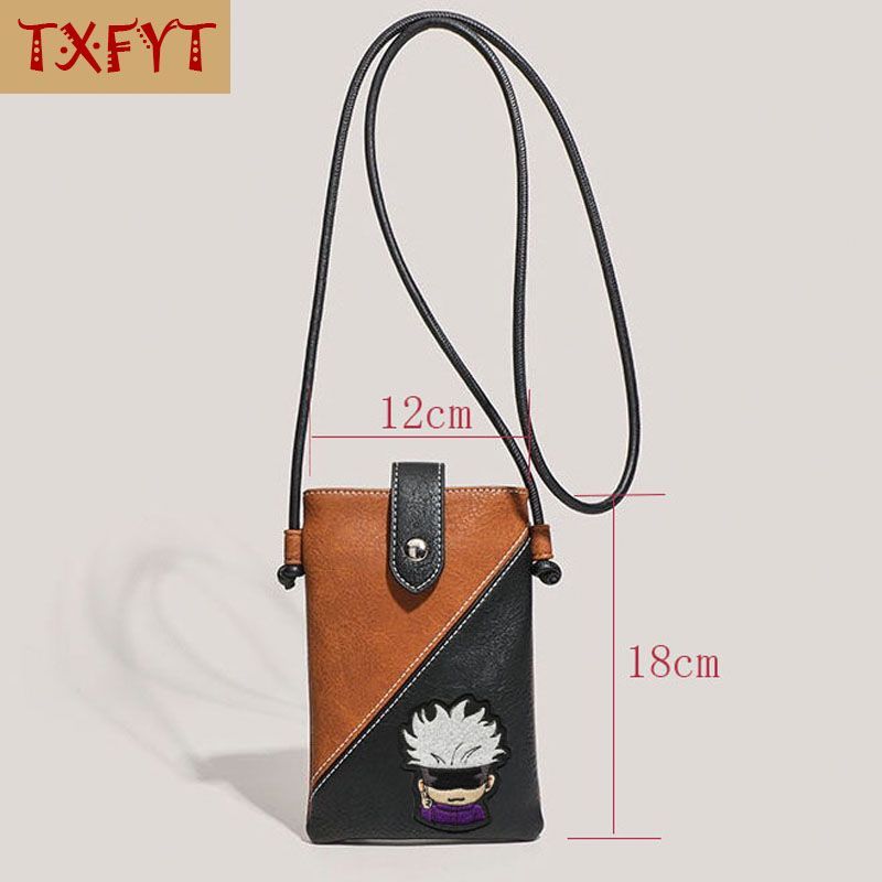 Travel Accessories Unisex - 呪術廻戦 五条悟 PU 電話ポーチ ミニ携帯電話バッグ トラベルメッセンジャーバッグ