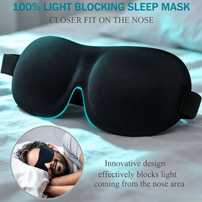 Travel Accessories Eye Mask - 3Dスリープマスクアイマスク2個セット 睡眠補助用 ソフトメモリーフォームアイマスク 睡眠用 旅行用 軽量アイカバー