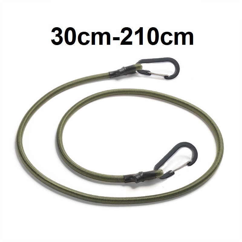 Travel Accessories Luggage Straps - 30-210 センチメートル 7 ミリメートル梱包ロープ弾性バンジーコードシルバーフック付きストレッチ軽量バイク車の荷物ルーフラックストラップ