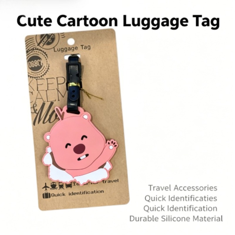 Travel Accessories Teens - かわいいポロロ ルピービーバー ラゲッジタグ、キュートなインスタイルトラベルバッグチャーム、女の子や子供向けのファッショナブルなキーホルダーペンダント