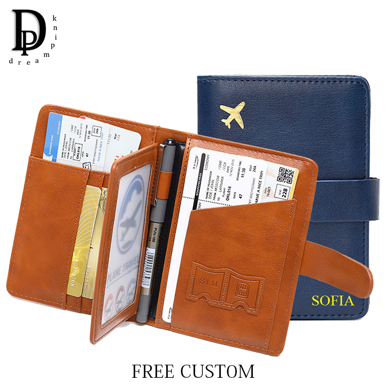 Travel Accessories Bag For Men - カスタムレター旅行パスポート財布ファッション Pu レザー大容量カードバッグ男多機能出張パスポートホルダー