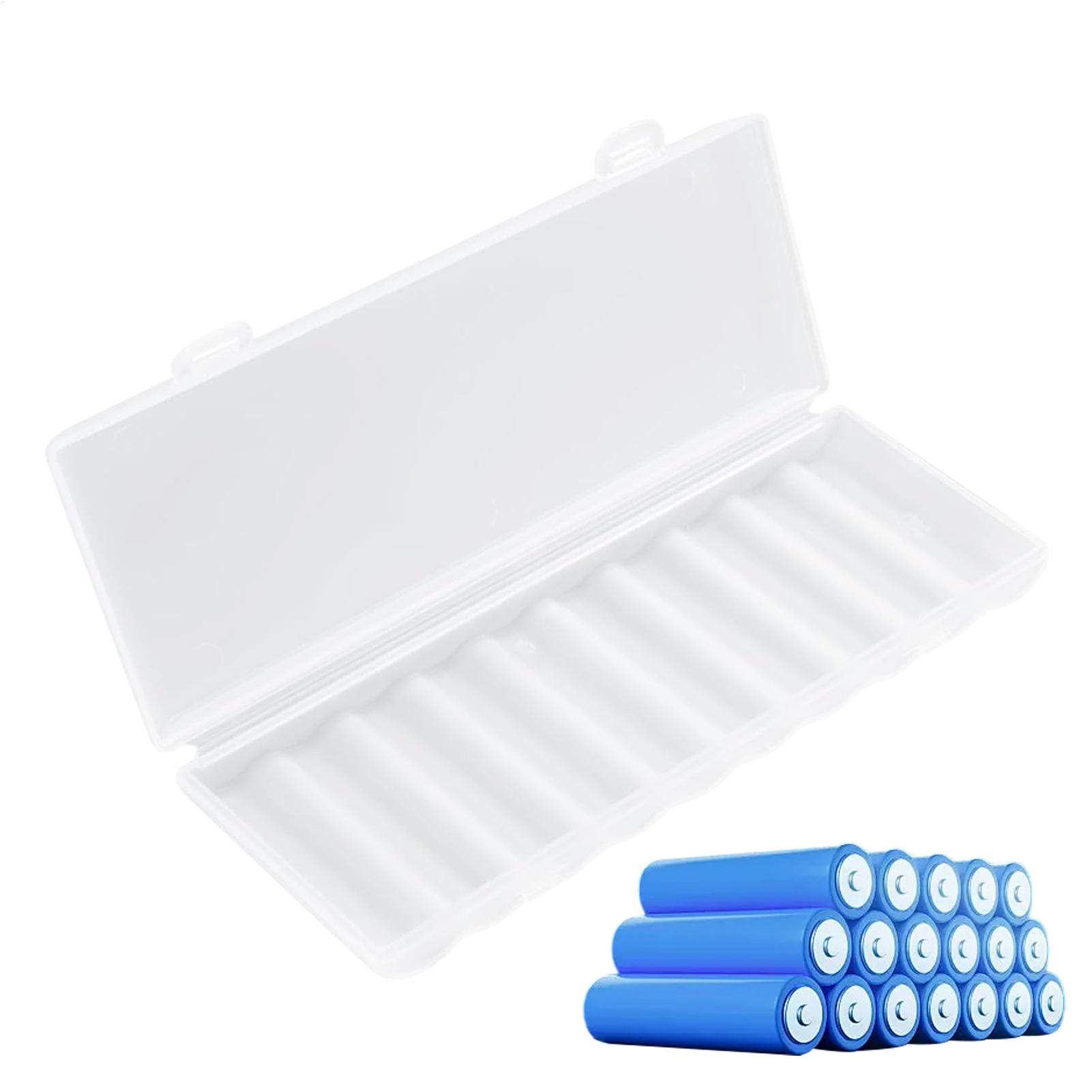 Travel Accessories Teens - 10スロットポータブル透明プラスチックバッテリー収納ボックス、18650バッテリーオーガナイザーアクセサリー用ハードバッテリーコンテナ