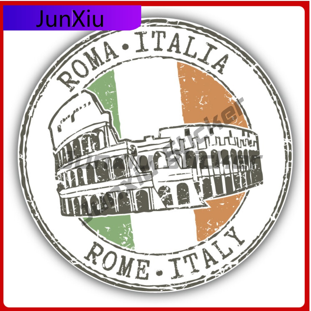 Travel Accessories Rome - ローマイタリアグランジトラベルフラグスタンプ車デカールバンパーステッカーアニメスタイルウィンドウ用ラップトップサーフェスカーアクセサリーScratc