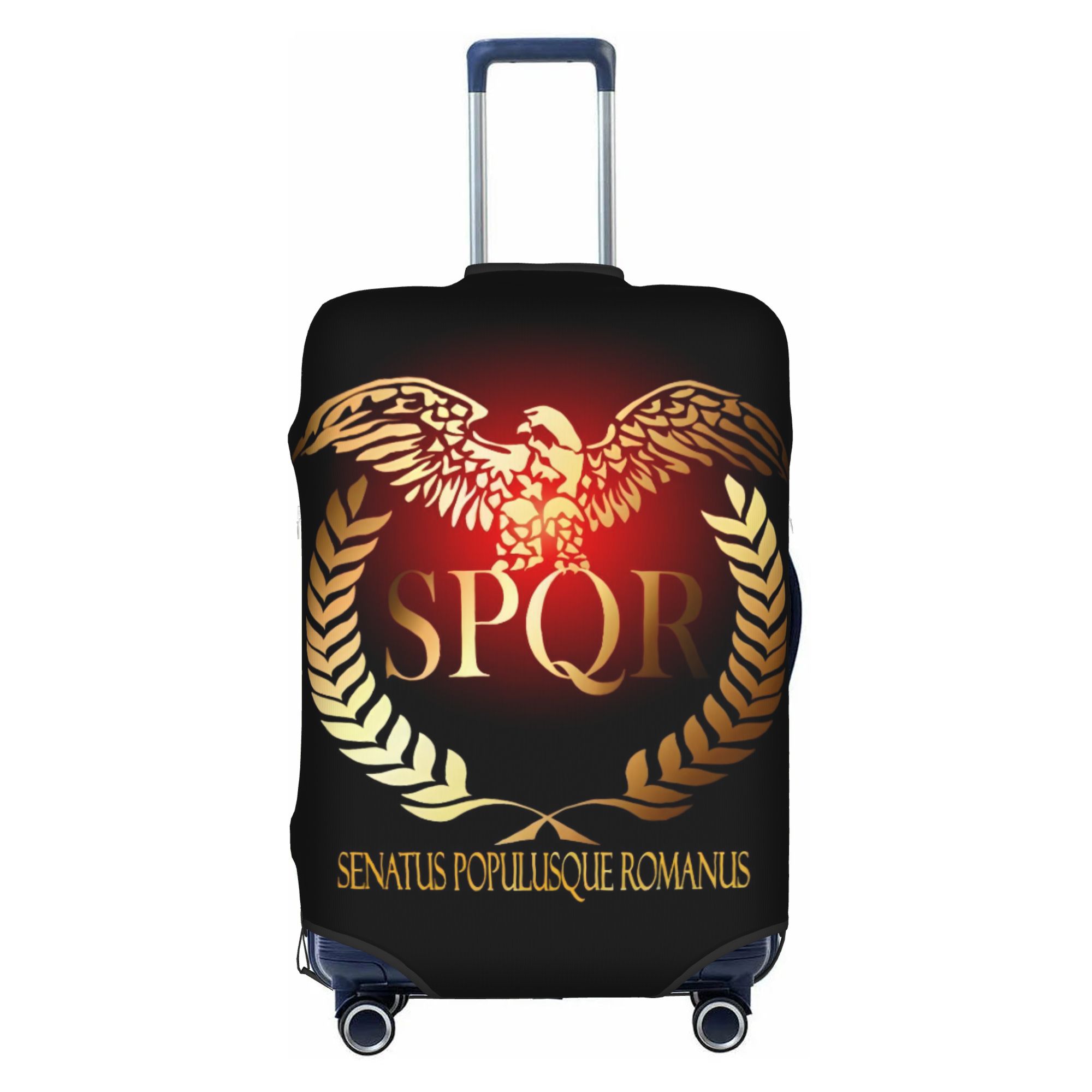 Travel Accessories Rome - ローマ帝国ゴールドインペリアルイーグル荷物カバー弾性ローマSPQR旅行スーツケース保護カバー18-32インチに適合
