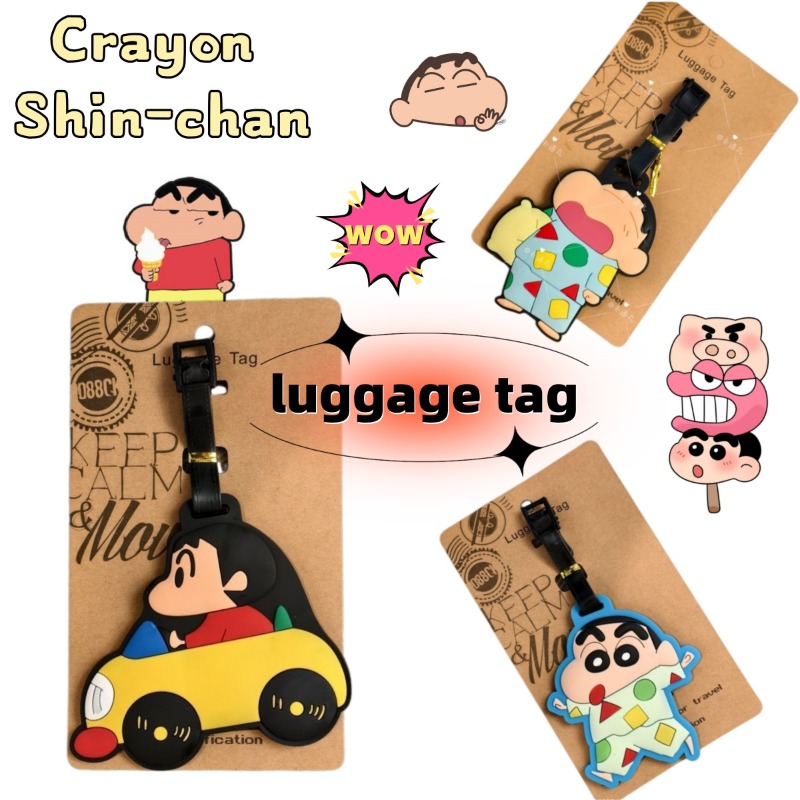 Travel Accessories Unisex - クレヨンしんちゃん漫画アニメキャラクターファッション荷物タグかわいいバッグ旅行携帯用吊り下げアクセサリー装飾ギフト