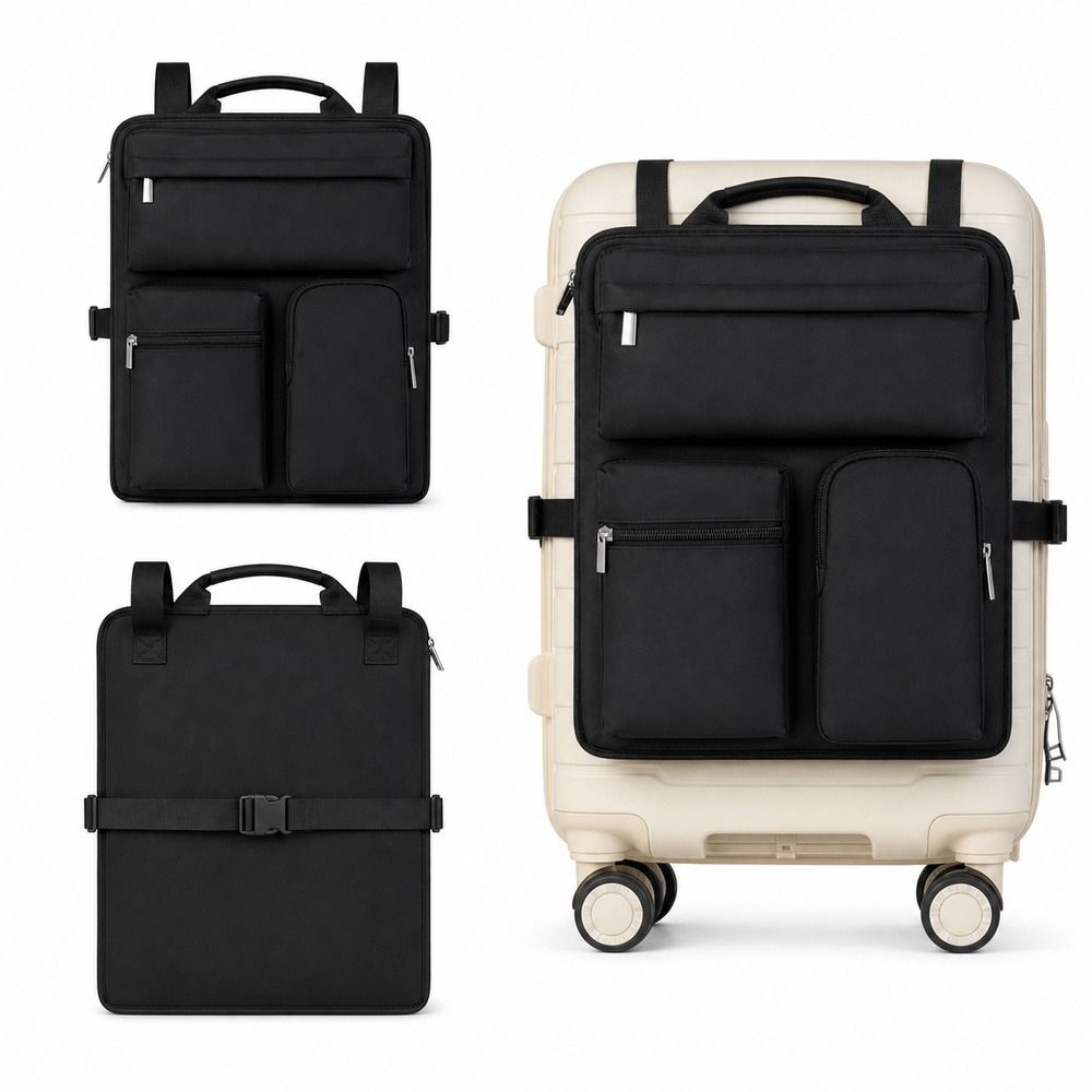 Travel Accessories Luggage Straps - 多ポケットラゲージオーガナイザー、調節可能なストラップ、クイックアクセストラベルアクセサリーバッグ、耐衝撃ハンズフリースーツケース収納バッグ