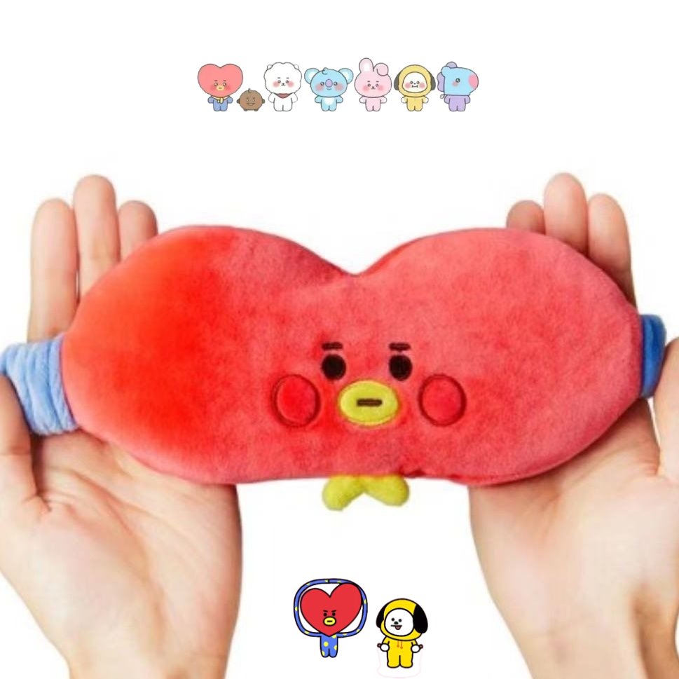 Travel Accessories Unisex - BT21漫画のかわいいぬいぐるみアイマスク カワイイ 男女兼用 旅行 オフィス 昼寝