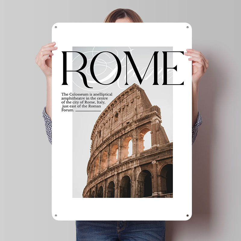 Travel Accessories Rome - ローマコロッセオ旅行ポスターカスタマイズされたヴィンテージメタルサインウォールアートレトロブリキ飾り板装飾用ホームデコレーションアクセサリーバー