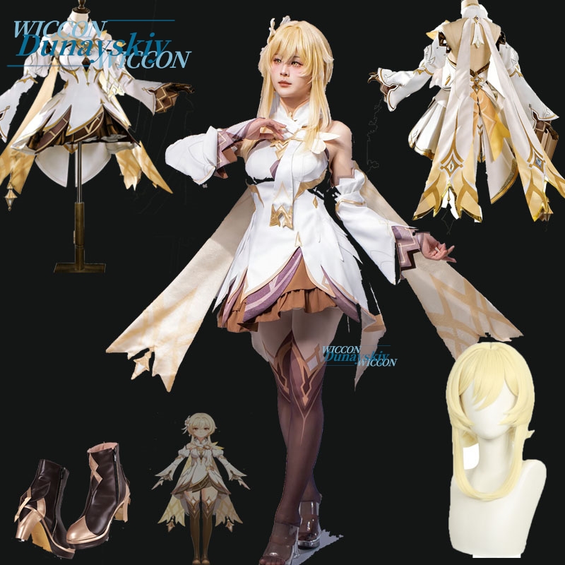 Travel Accessories Unisex - 原神インパクト新しいスキン トラベラー ルミネ コスプレ衣装ウィッグ ドレスシューズ アクセサリー