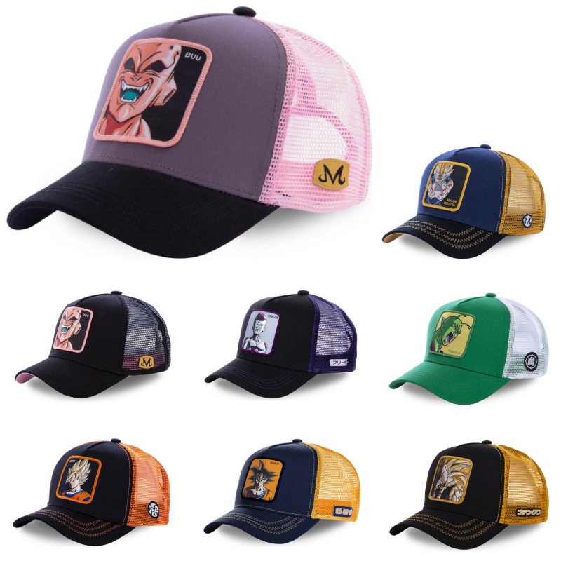 Travel Accessories In Japan - ドラゴンボール息子悟空メンズキャップ,ヒップホップスタイルのサンバイザー,調節可能なメッシュキャップ,旅行,夏,新品