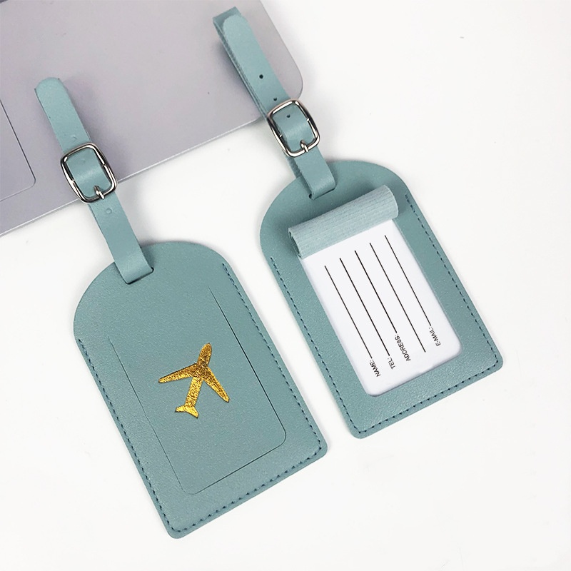 Qantas Travel Accessories - 署名付きラゲッジタグ,PUレザーラベル,キャンディーカラー