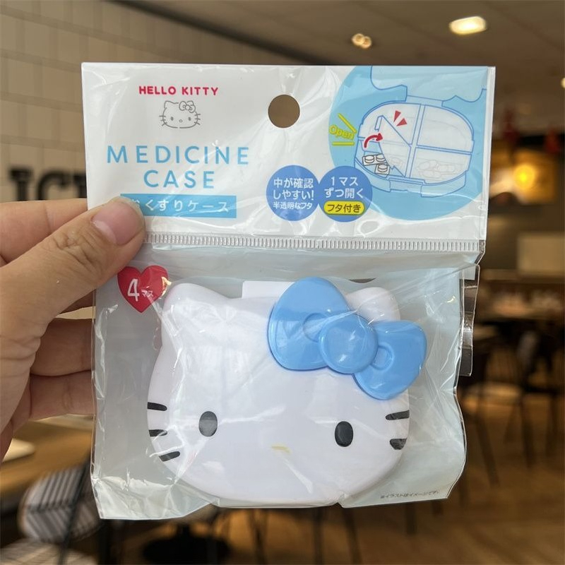 Travel Accessories In Japan - 新しいかわいいサンリオマイメロディかわいい漫画ピルケースハローキティポータブル旅行収納アニメフェイスオーガナイザーかわいいホリデーおもちゃ