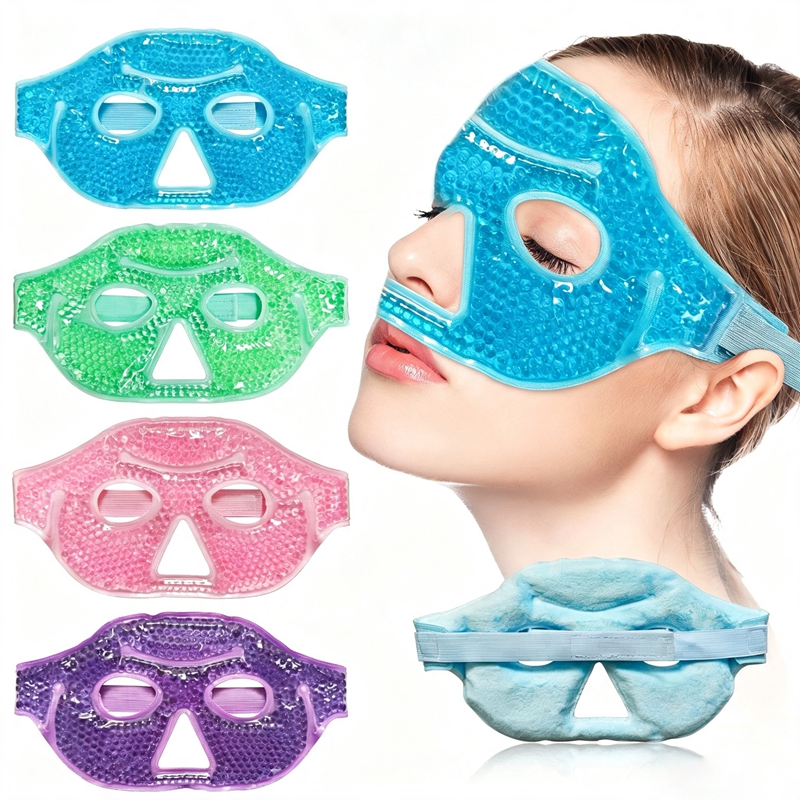 Travel Accessories Eye Mask - 新しいジェルビーズ圧縮アイスジェルアイフェイスマスク 再利用可能な冷温両用アイスパック スキンケアツール 冷却アイマスク 2026