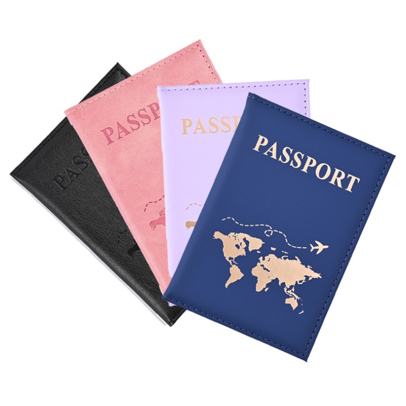 Travel Accessories Bag For Men - 男性と女性のためのレタリングプリント付きパスポートホルダー,保護カバー,トラベルウォレット,チケットホルダー,IDカードクリップバッグ,ファッション
