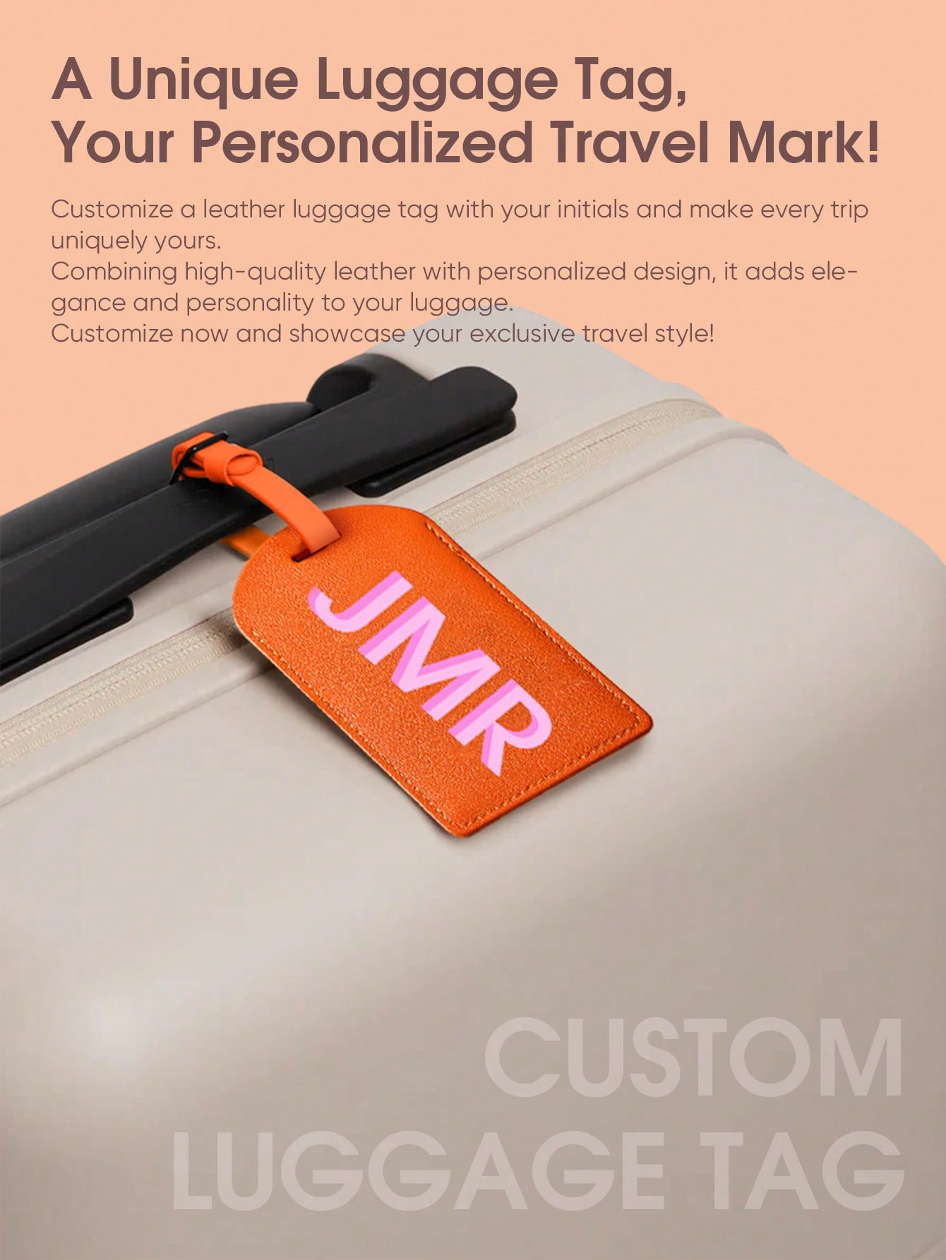 パーソナライズされたイニシャルラゲッジタグ カスタムレターP - Travel Accessories Logo のレビューと価格