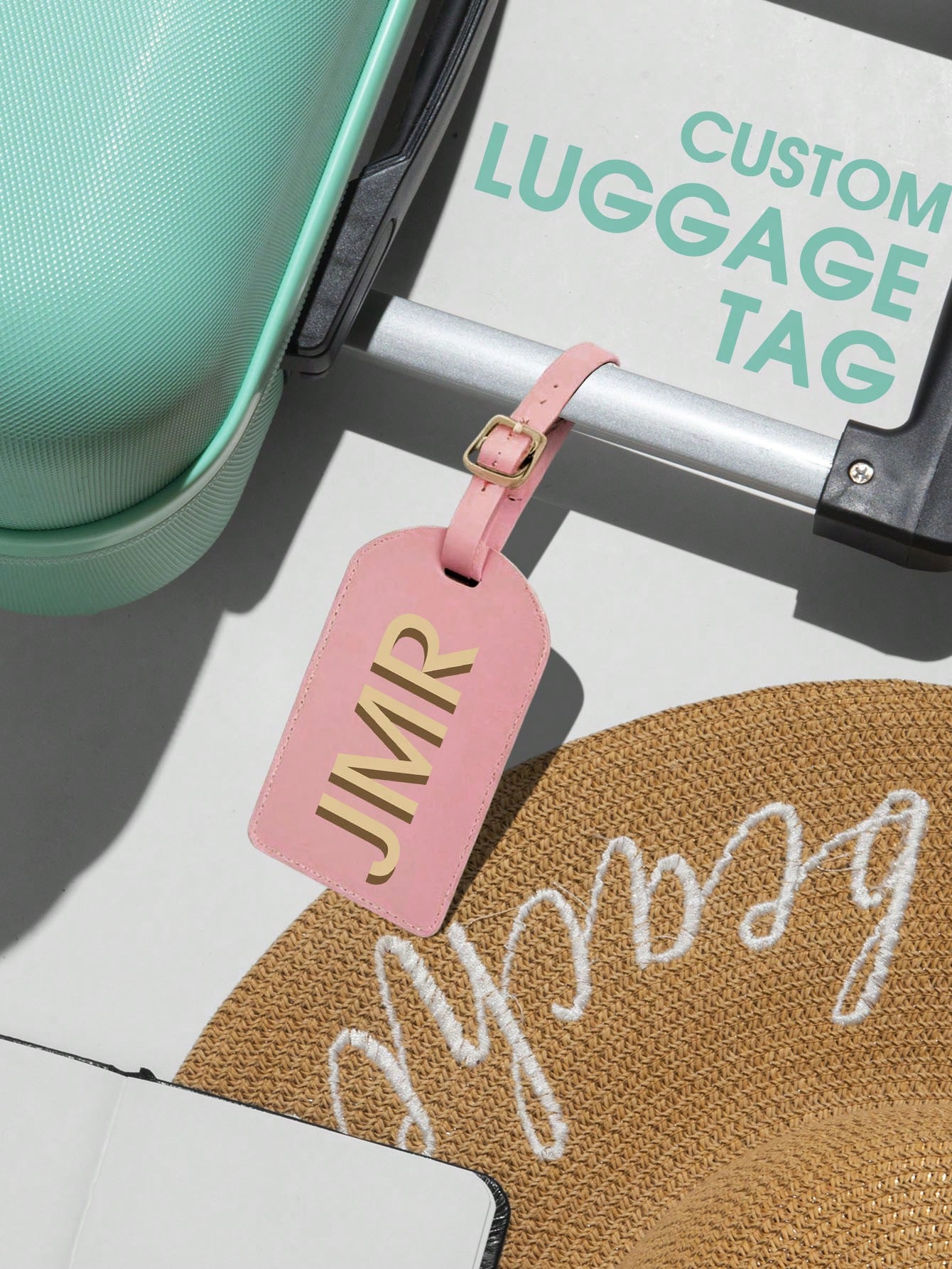 パーソナライズされたイニシャルラゲッジタグ カスタムレターP - Travel Accessories Logo のレビューと価格