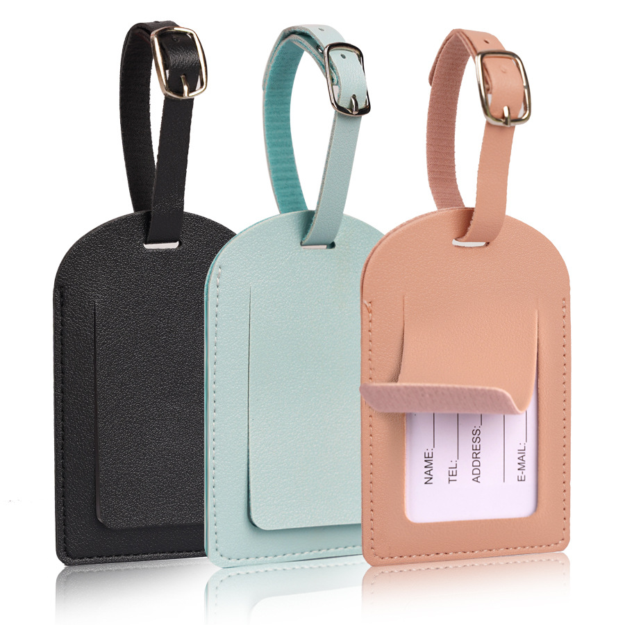 女性男性用荷物タグ PUレザー旅行用品スーツケースIDアドレ - Travel Accessories List のレビューと価格