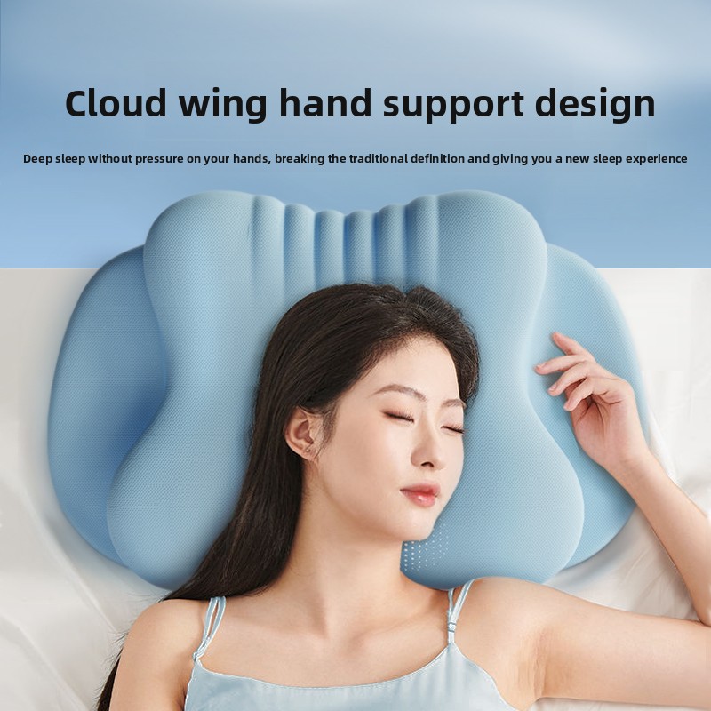 蝶の形をしたゼロプレッシャーメモリーフォーム枕 深い睡眠用  - Neck Pillow Memory Foam のレビューと価格