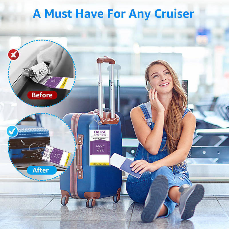 5 個のシンプルな多機能クルーズ船荷物タグ垂直透明 PVC  - Travel Accessories List のレビューと価格