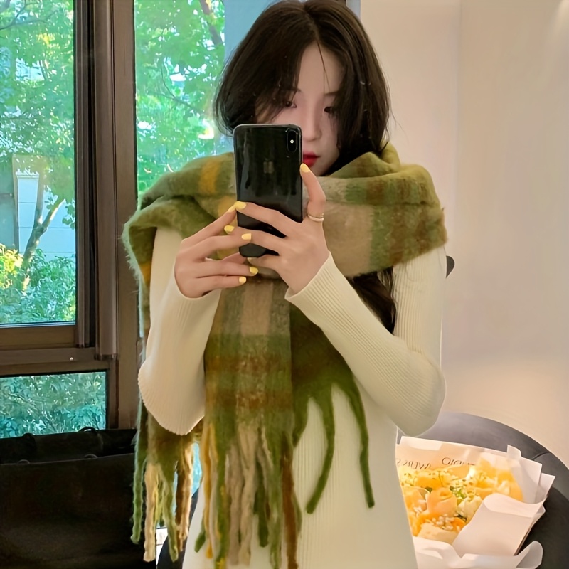 女性用クラシックチェック柄スカーフ - 日本のデザインにイン - Travel Accessories Unisex のレビューと価格
