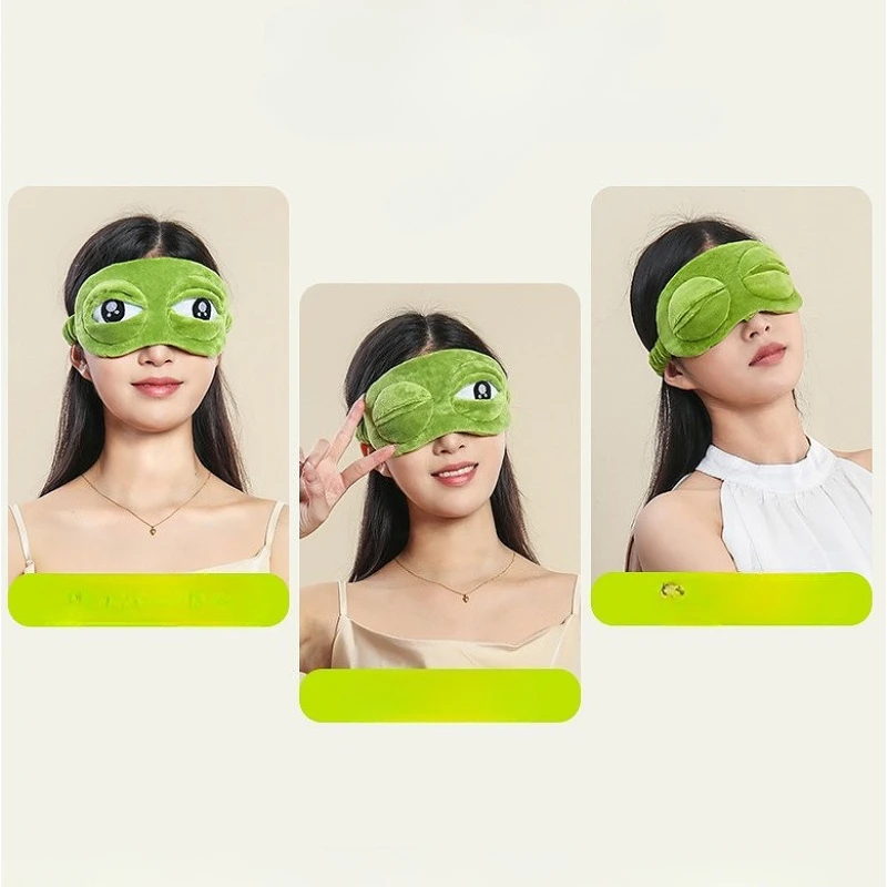 3D悲しいカエルの睡眠マスク、天然素材のアイシェード、目隠し - Travel Accessories Eye Mask のレビューと価格