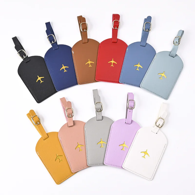 1pc 厚みのある PU ホットスタンピング航空機搭乗券荷物 - Travel Accessories Logo のレビューと価格