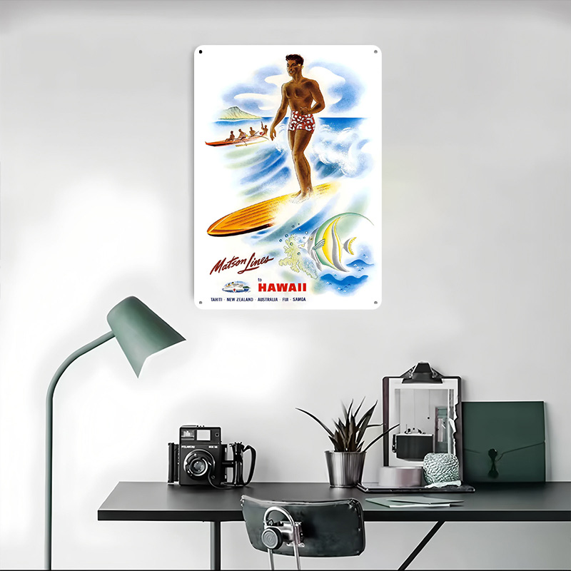 ヴィンテージマットソンラインズハワイ旅行ポスターカスタマイズ - Travel Accessories Hawaii のレビューと価格