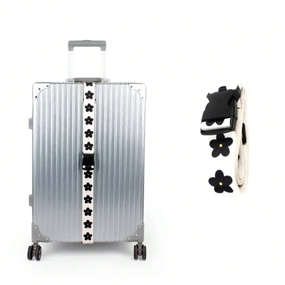 旅行用荷物プラスチックバックルストラップ、花柄プリント調節可 - Travel Accessories Luggage Straps のレビューと価格