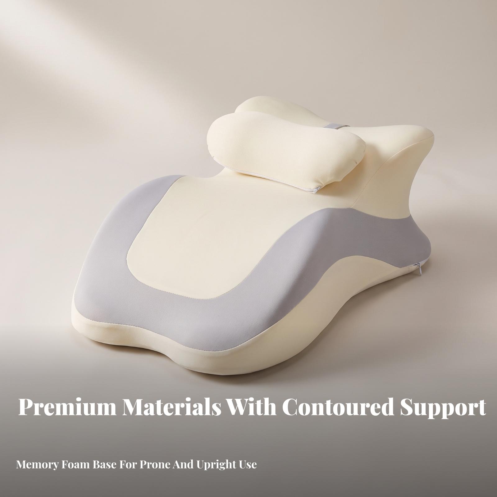 人間工学に基づいたメモリーフォームベッド枕、うつ伏せやリクラ - Neck Pillow Memory Foam のレビューと価格