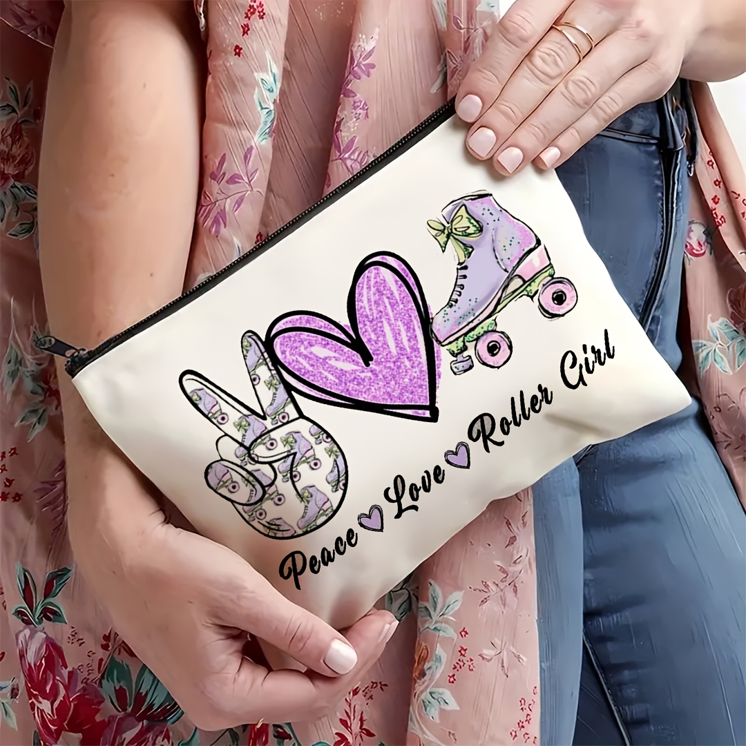 1個入り ピース、ラブ＆ローラースケートガール レトロデザイ - Travel Accessories Toiletries のレビューと価格