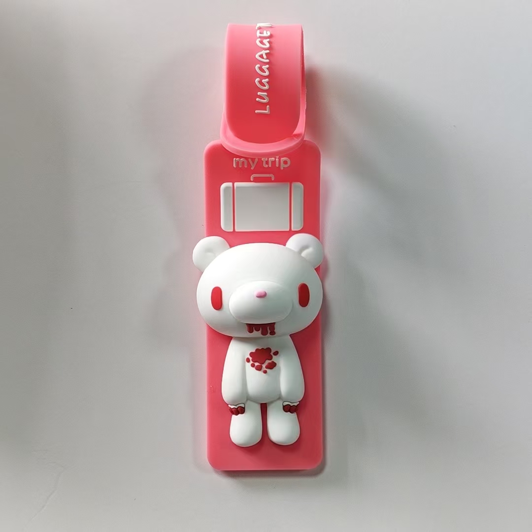 かわいい漫画のクマのシリコン製荷物タグ、紛失防止スーツケース - Travel Accessories List のレビューと価格