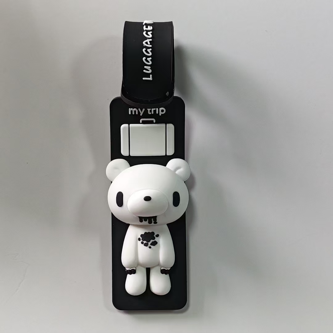 かわいい漫画のクマのシリコン製荷物タグ、紛失防止スーツケース - Travel Accessories List のレビューと価格