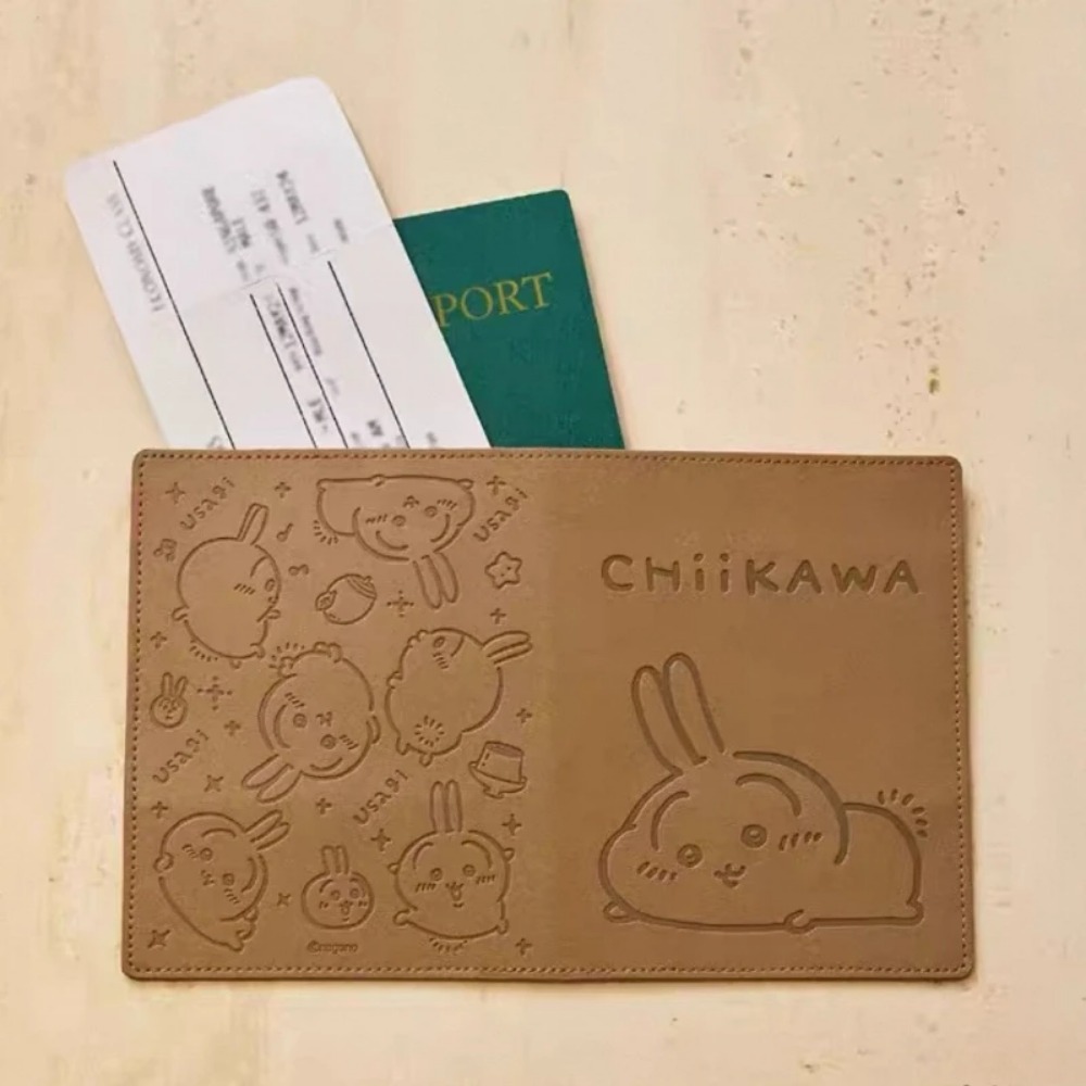 かわいい革製荷物タグ ゴールド刻印 キュートなちいかわうさぎ - Travel Accessories In Japan のレビューと価格