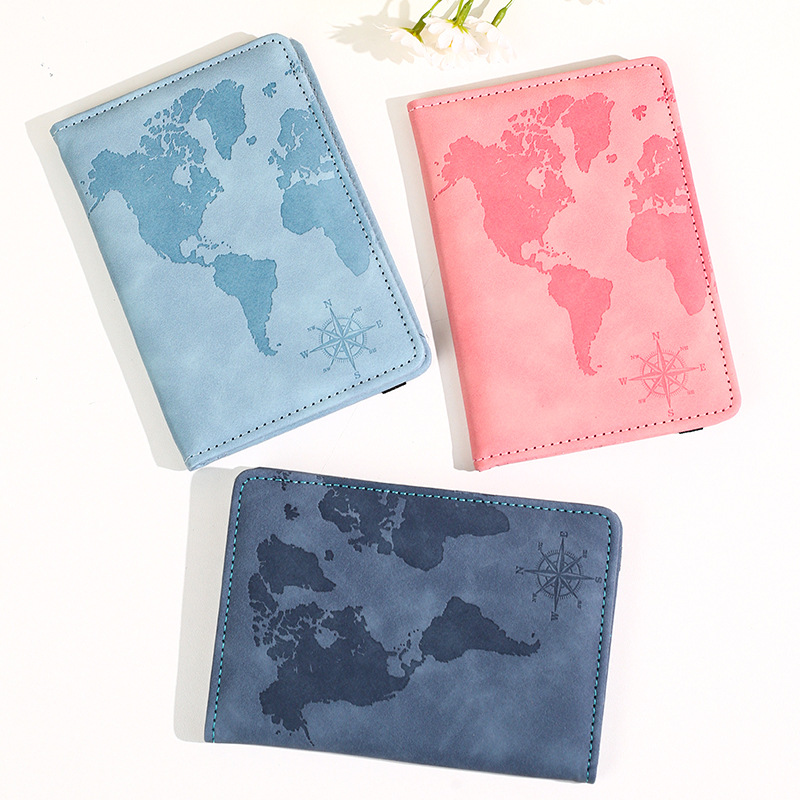 新しい地図プリントパスポートホルダーレザーパスポートカバーパ - Qantas Travel Accessories のレビューと価格