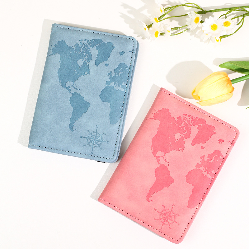 新しい地図プリントパスポートホルダーレザーパスポートカバーパ - Qantas Travel Accessories のレビューと価格