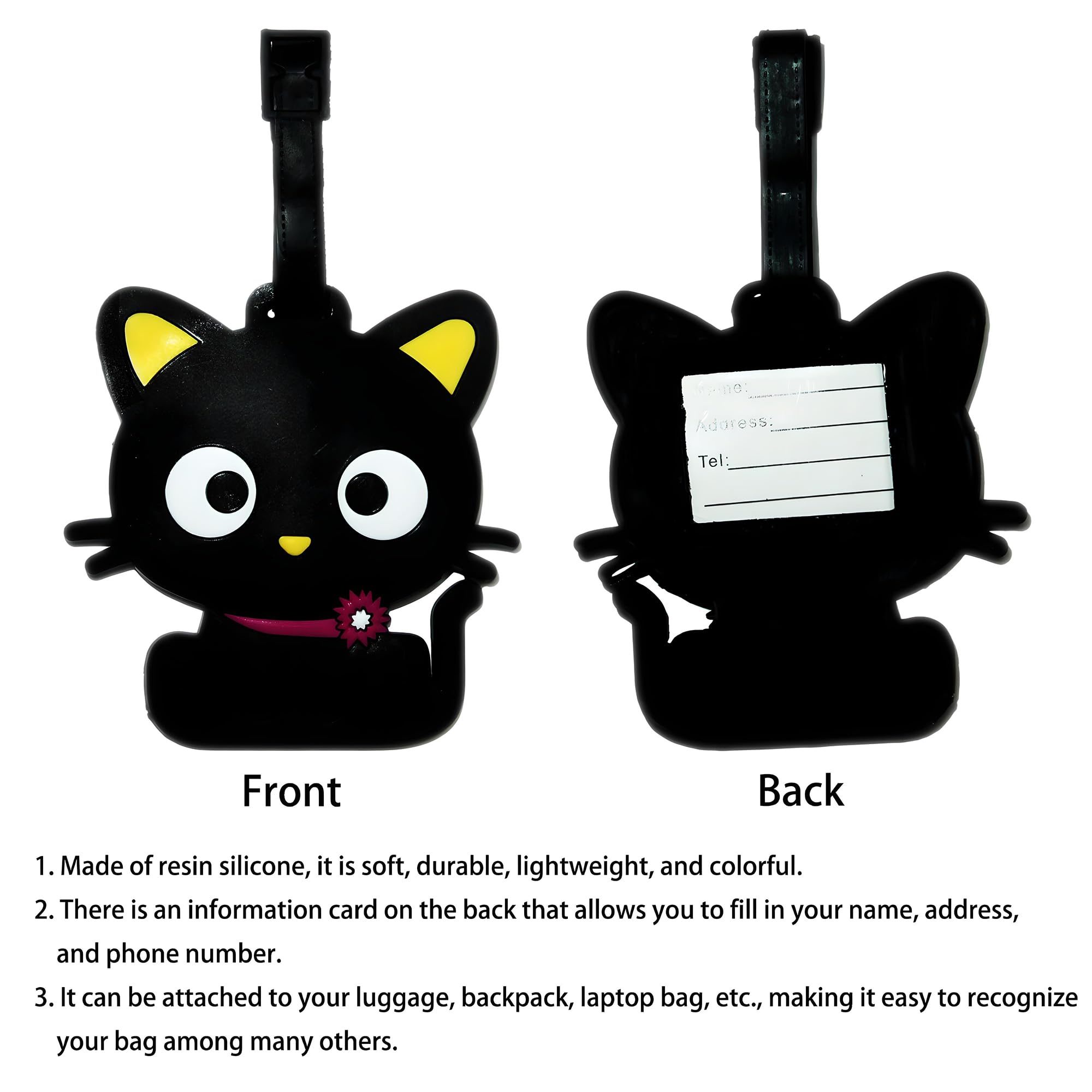 かわいい動物の荷物タグ旅行猫犬うんち恐竜スーツケースIDアド - Travel Accessories List のレビューと価格