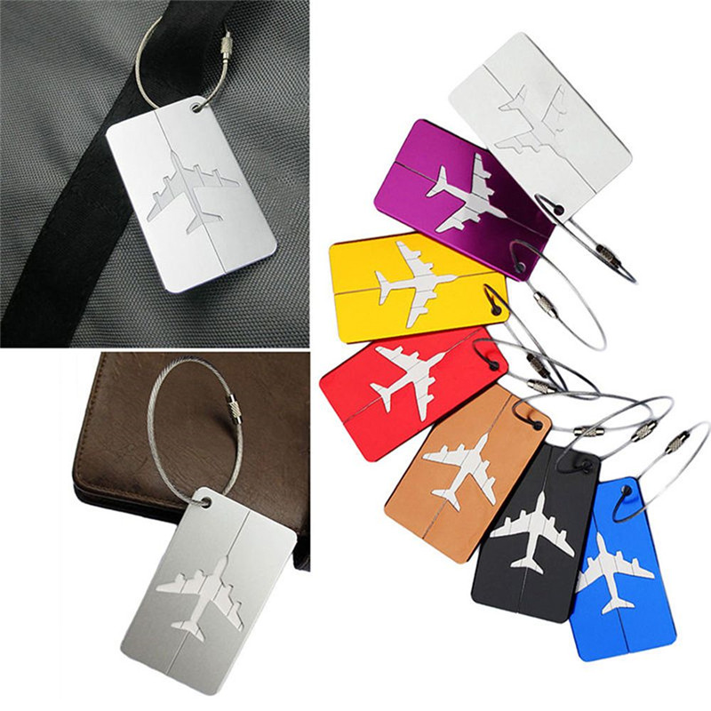 新しいファッション荷物タグアルミ合金女性男性旅行荷物スーツケ - Travel Accessories Luggage Straps のレビューと価格