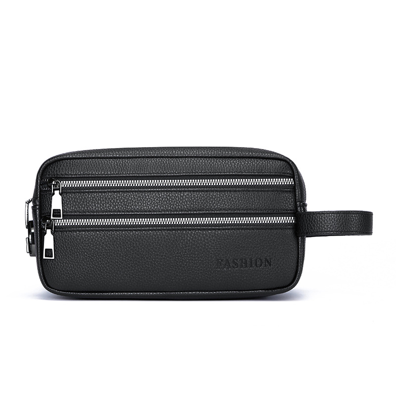 ヴィンテージメンズハンドクラッチバッグ 多層ジッパーコンパー - Travel Accessories Bag For Men のレビューと価格