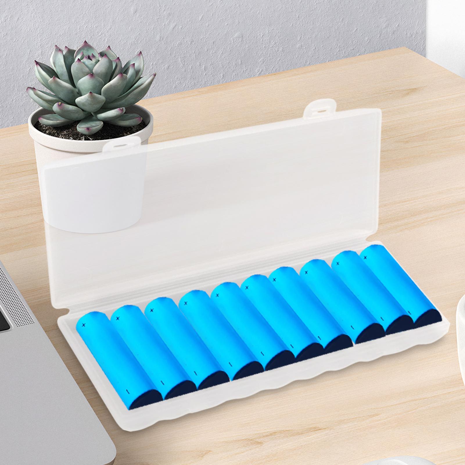 10スロットポータブル透明プラスチックバッテリー収納ボックス - Travel Accessories Teens のレビューと価格