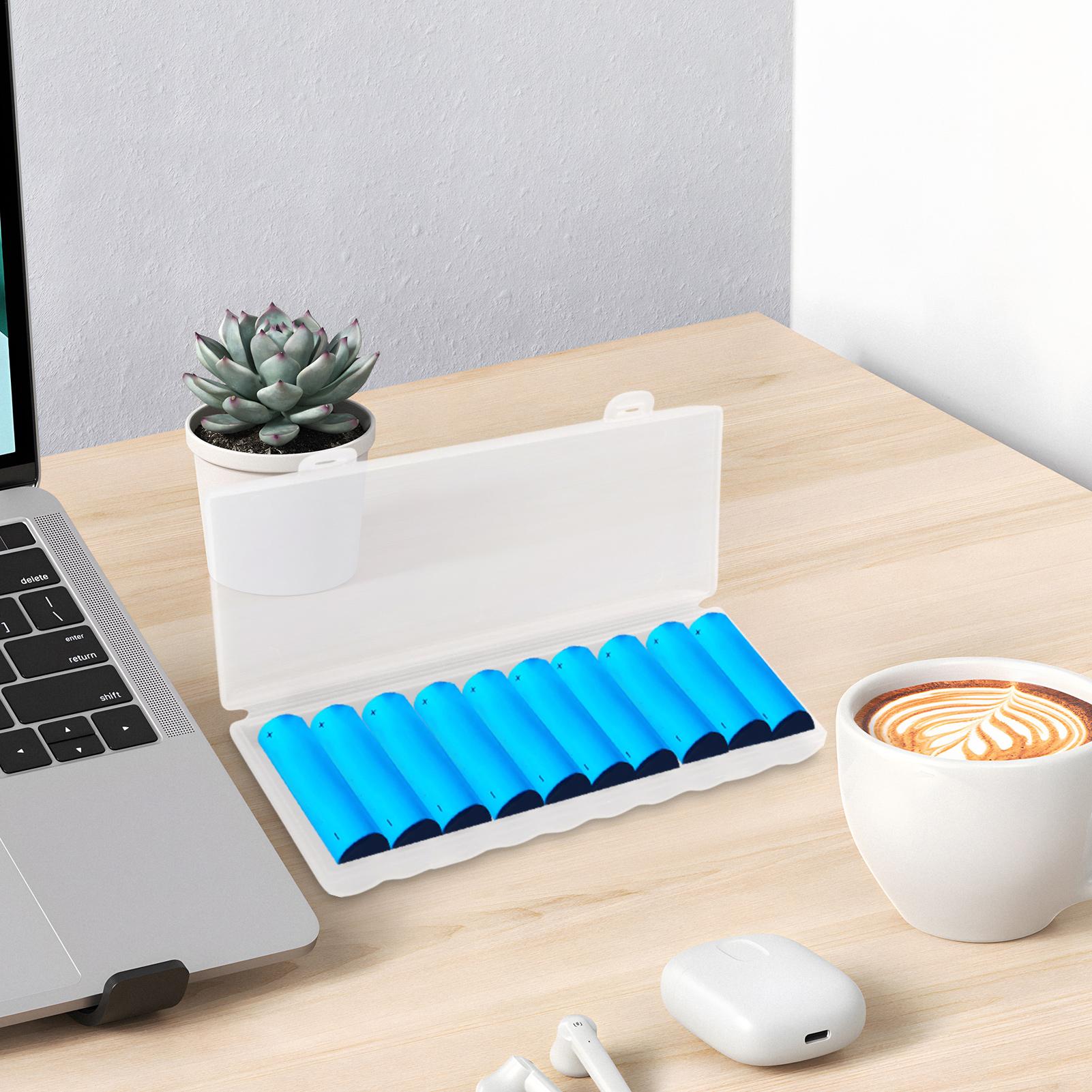 10スロットポータブル透明プラスチックバッテリー収納ボックス - Travel Accessories Teens のレビューと価格