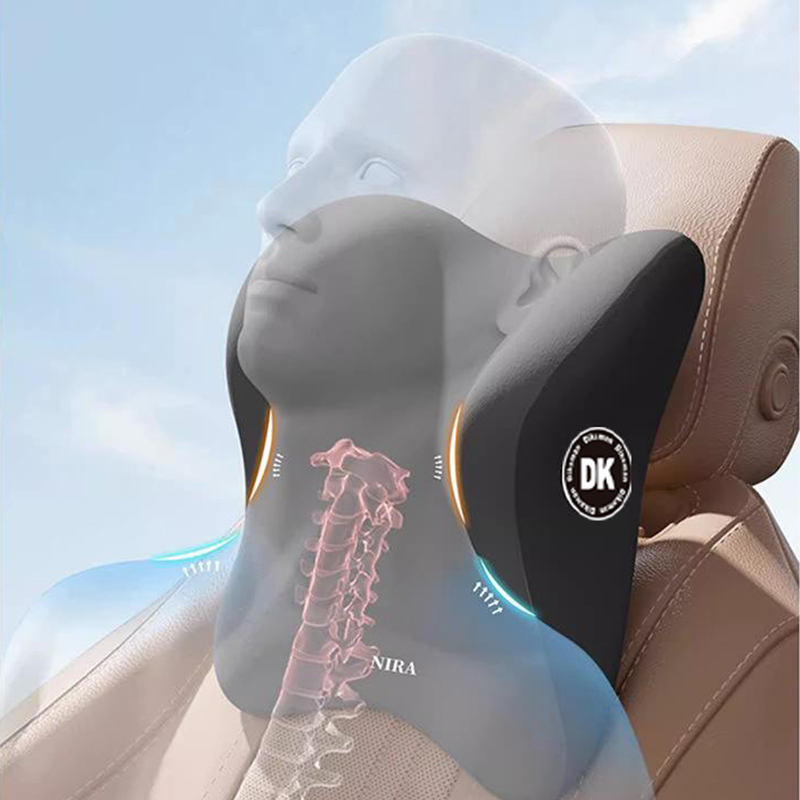 車用ネックピロー＆ランバーサポートセット プレミアムメモリー - Neck Pillow Memory Foam のレビューと価格