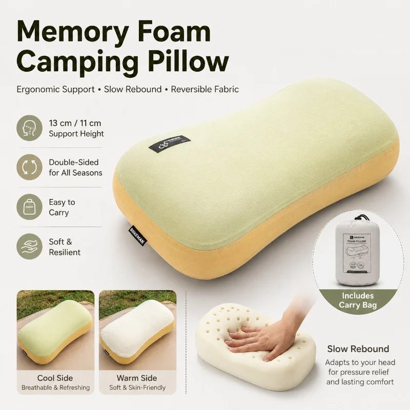 超軽量ポータブル枕 メモリーフォーム キャンプ枕 低反発 ネ - Neck Pillow Memory Foam のレビューと価格