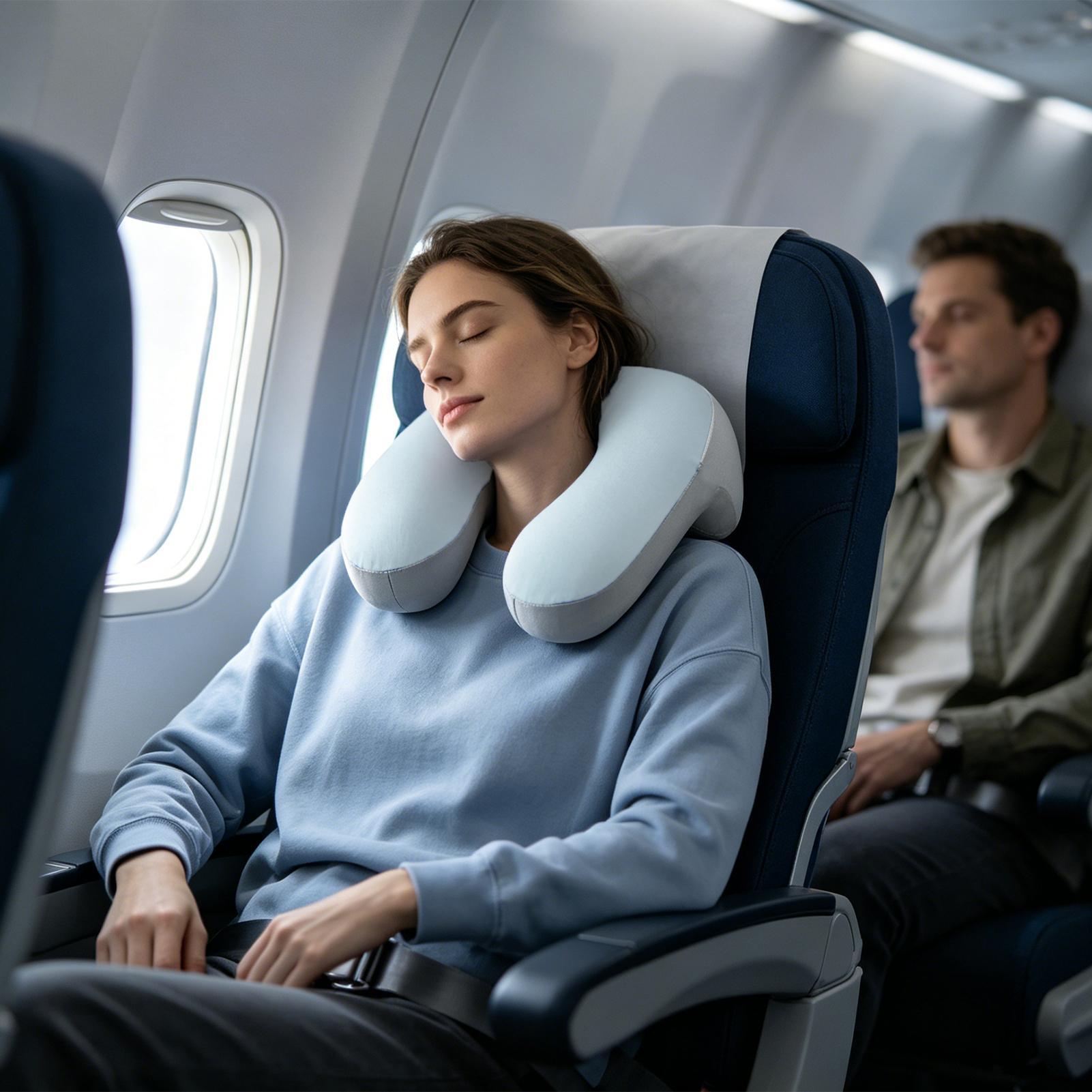 飛行機用ネックピロー ポータブルU字型メモリーフォーム 取り - Neck Pillow Memory Foam のレビューと価格