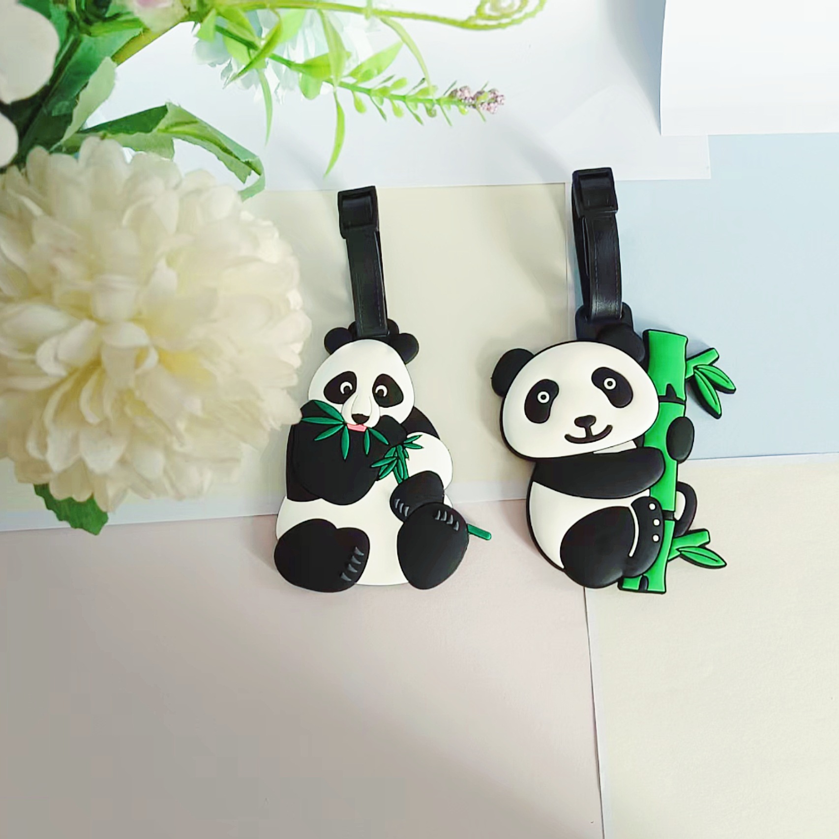 旅行用品漫画風PVCパンダラゲッジタグ旅行搭乗券スーツケース - Travel Accessories List のレビューと価格