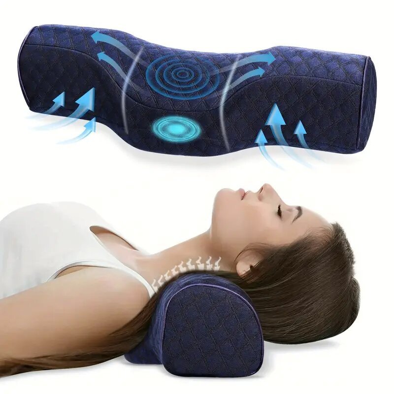 首の不快感を和らげる頸椎枕ヘッドマッサージ枕低反発ベッド整形 - Neck Pillow Memory Foam のレビューと価格