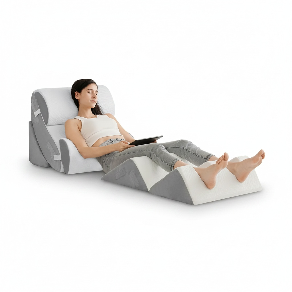 調節可能なベッドウェッジ、6ピースメモリーフォーム枕セット、 - Neck Pillow Memory Foam のレビューと価格