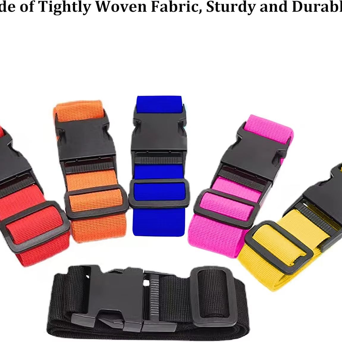 明るい色の調節可能な荷物ストラップ 2 パック高耐久スーツケ - Travel Accessories Luggage Straps のレビューと価格