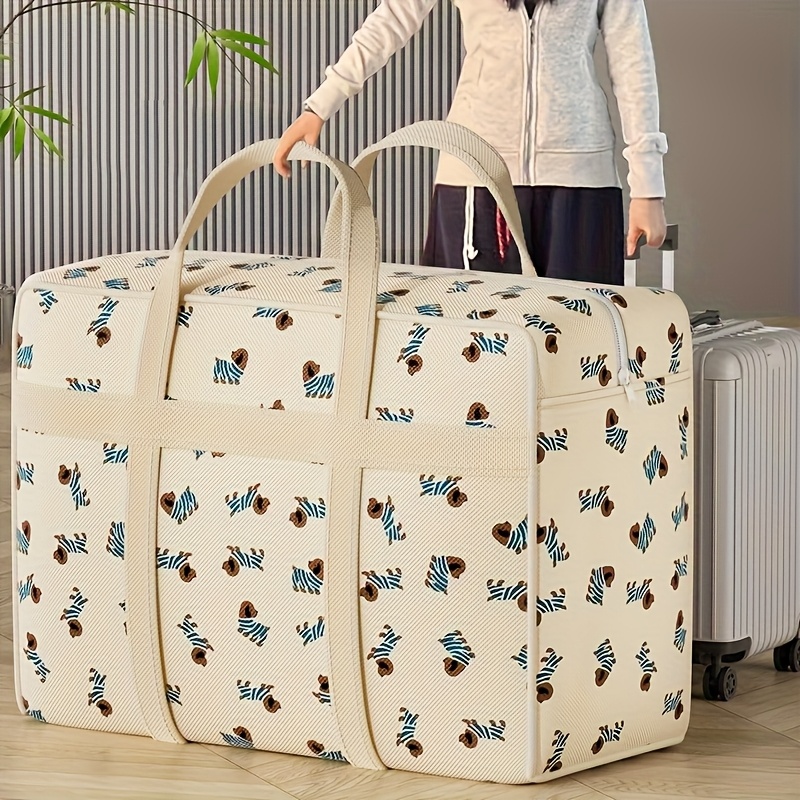 折りたたみ式荷物整理バッグ（かわいい子犬柄）、大容量省スペー - Travel Accessories Logo のレビューと価格